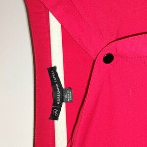 Adrianna Papell Size XL Hot Pink Button down Blouse. GUC.